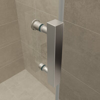 Wiesbaden Wiesbaden Puerta Schuifdeur - Muurprofiel - Nano Coating - 8mm Helder Glas - 160x202cm - Chroom