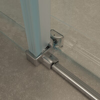 Wiesbaden Wiesbaden Puerta Schuifdeur - Muurprofiel - Nano Coating - 8mm Helder Glas - 160x202cm - Chroom