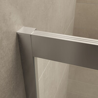 Wiesbaden Wiesbaden Puerta Softclose Schuifdeur - Muurprofiel - Nano Coating - 8mm Helder Glas - 90x200cm - Chroom