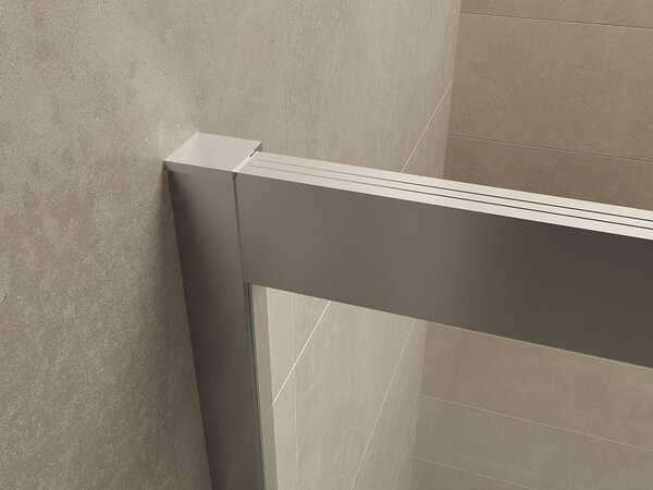 Wiesbaden Wiesbaden Puerta Softclose Schuifdeur - Muurprofiel - Nano Coating - 8mm Helder Glas - 110x200cm - Chroom
