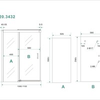 Wiesbaden Wiesbaden Puerta Softclose Schuifdeur - Muurprofiel - Nano Coating - 8mm Helder Glas - 110x200cm - Chroom