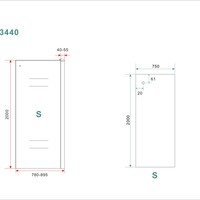 Wiesbaden Wiesbaden Puerta Zijwand - Muurprofiel - Nano Coating - 8mm Helder Glas - 80x200cm - Chroom