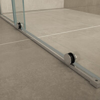 Wiesbaden Wiesbaden Puerta Profielloos Inloopdouche Verlengwand - Nano Coating - 10mm Helder Glas - 100x200cm - Chroom