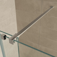 Wiesbaden Wiesbaden Puerta Profielloos Inloopdouche Verlengwand - Nano Coating - 10mm Helder Glas - 100x200cm - Chroom