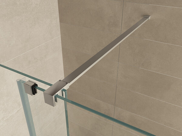 Wiesbaden Wiesbaden Puerta Profielloos Inloopdouche Verlengwand - Nano Coating - 10mm Helder Glas - 100x200cm - Chroom