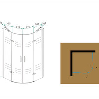 Wiesbaden Wiesbaden Double Douchecabine met 2 Draaideuren - Kwartrond - Nano Coating - 8mm Helder Glas - 90x90x200cm - Chrome