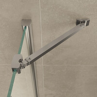 Wiesbaden Wiesbaden Double Douchecabine met 2 Draaideuren - Kwartrond - Nano Coating - 8mm Helder Glas - 90x90x200cm - Chrome