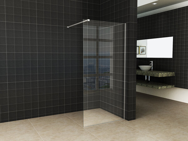 Wiesbaden Wiesbaden Slim Los Glasplaat - Nano Coating - 8mm Helder Glas - Zonder Profiel & Stabilisatiestang - 160x200cm