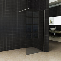 Wiesbaden Wiesbaden Slim Los Glasplaat - Nano Coating - 8mm Rookglas - Zonder Profiel & Stabilisatiestang - 90x200cm