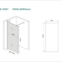 Wiesbaden Wiesbaden Slim Los Glasplaat - Nano Coating - 8mm Rookglas - Zonder Profiel & Stabilisatiestang - 100x200cm