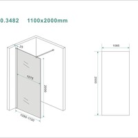 Wiesbaden Wiesbaden Slim Los Glasplaat - Nano Coating - 8mm Rookglas - Zonder Profiel & Stabilisatiestang - 110x200cm