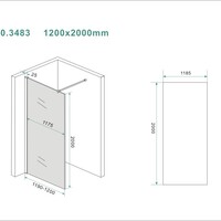 Wiesbaden Wiesbaden Slim Los Glasplaat - Nano Coating - 8mm Rookglas - Zonder Profiel & Stabilisatiestang - 120x200cm