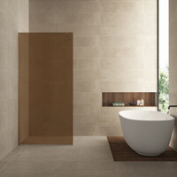 Wiesbaden Wiesbaden Slim Los Glasplaat - Nano Coating - 8mm Warm Koper Glas - Zonder Profiel & Stabilisatiestang - 100x200cm