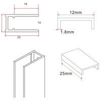 Wiesbaden Wiesbaden Slim Profielset + Stabilisatiestang - 120cm - Mat Wit