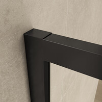 Wiesbaden Wiesbaden Maaz Inloopdouche met Raster en Handdoekhouder - Nano Coating - 10mm Helder Glas - 120x200cm - Mat Zwart