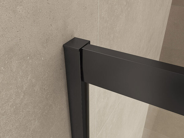 Wiesbaden Wiesbaden Skyline Hoekinstap met 2 Schuifdeuren - Nano Coating - 8mm Helder Glas - 80x80x200cm - Mat Zwart