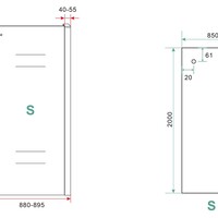 Wiesbaden Wiesbaden Slide Zijwand - Nano Coating - 8mm Helder Glas - 90x200cm - Mat Zwart