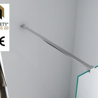 Wiesbaden Wiesbaden Graffic Inloopdouche - Nano Folie - 10mm Helder Glas - 100x200cm - Chroom