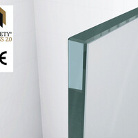 Wiesbaden Wiesbaden Graffic Inloopdouche - Nano Folie - 10mm Helder Glas - 100x200cm - Chroom