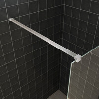 Wiesbaden Wiesbaden Brush Inloopdouche - Nano Coating - 10mm Helder Glas - 90x200cm - RVS