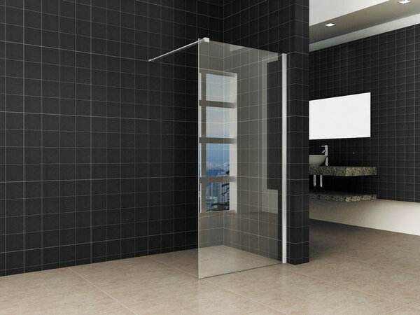 Wiesbaden Wiesbaden Brush Inloopdouche - Nano Coating - 10mm Helder Glas - 120x200cm - RVS