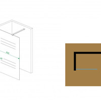 Wiesbaden Wiesbaden Frosted Inloopdouche - Nano Coating - 10mm Helder Glas - 100x200cm - Chroom