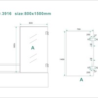 Wiesbaden Wiesbaden Less Profielloos Scharnierende Badwand - Nano Coating - 6mm Helder Glas - 80x150cm