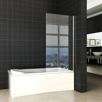 Wiesbaden Wiesbaden Comfort Badwand - Nano Coating - 6mm Helder Glas - 80x150cm