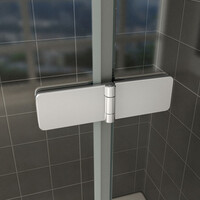Wiesbaden Wiesbaden Pento Vouwbaar Badwand - Nano Coating - 6mm Helder Glas - 100x140cm - Chroom