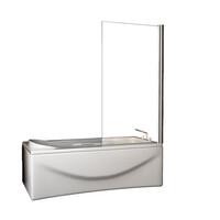 Wiesbaden Wiesbaden Palmo Scharnierende Badwand - Nano Coating - 6mm Helder Glas - 80x150cm - Chrome