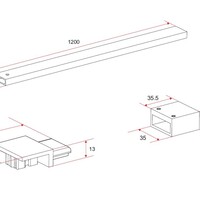 Wiesbaden Wiesbaden Horizon Stabilisatiestang - 120cm - Mat Zwart