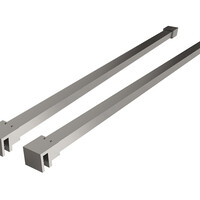 Wiesbaden Wiesbaden Slim Set Stabilisatiestangen voor Vrijstaande Inloopdouche - 120cm - Chroom