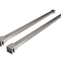 Wiesbaden Wiesbaden Slim Set Stabilisatiestangen voor Vrijstaande Inloopdouche - 120cm - Geborsteld RVS