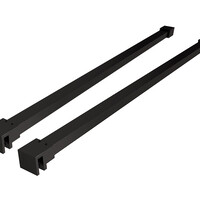 Wiesbaden Wiesbaden Slim Set Stabilisatiestangen voor Vrijstaande Inloopdouche - 120cm - Mat Zwart