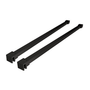 Wiesbaden Slim Set Stabilisatiestangen voor Vrijstaande Inloopdouche - 120cm - Mat Zwart