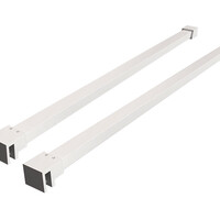 Wiesbaden Wiesbaden Slim Set Stabilisatiestangen voor Vrijstaande Inloopdouche - 120cm - Mat Wit