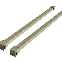 Wiesbaden Wiesbaden Slim Set Stabilisatiestangen voor Vrijstaande Inloopdouche - 120cm - Geborsteld Messing