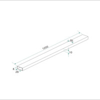 Wiesbaden Wiesbaden Comfort Verticale Stabilisatiestang - 120cm - Chrome