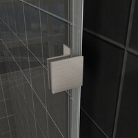 Wiesbaden Wiesbaden Set Glaskoppelingen voor Profielloos Inloopdouche - Chrome - 2 stuks