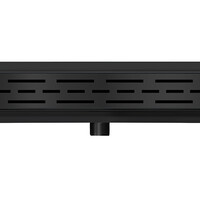 Wiesbaden Wiesbaden Douchegoot met Rooster, Vloerflens en Zijuitloop - 60cm - Mat Zwart