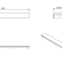 Wiesbaden Wiesbaden Glasrooster - 60cm - RVS