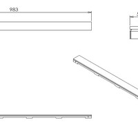 Wiesbaden Wiesbaden Glasrooster - 100cm - RVS