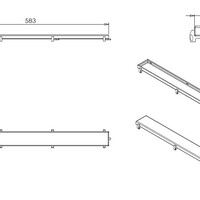 Wiesbaden Wiesbaden Tegelinlegrooster - 60cm - RVS
