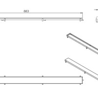 Wiesbaden Wiesbaden Tegelinlegrooster - 90cm - RVS