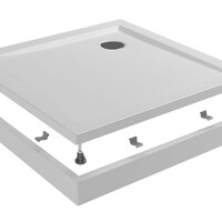 Wiesbaden Wiesbaden Compo Voorzetpaneel inclusief Set Poten - Vierkant - Acryl - 90x90x4cm - Wit