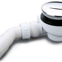 Nicolle Nicolle Turboflow Douchebaksifon voor Afvoer - 9cm - Chrome