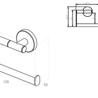 Wiesbaden Wiesbaden Alonzo Toiletrolhouder zonder Klep - Geborsteld RVS