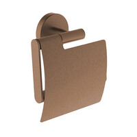 Wiesbaden Wiesbaden Alonzo Toiletrolhouder met Klep - Geborsteld Brons Koper