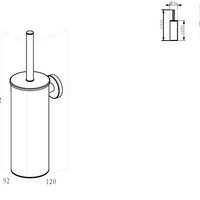 Wiesbaden Wiesbaden Alonzo Toiletborstel met Houder - Chroom