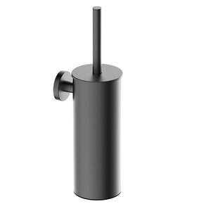 Wiesbaden Alonzo Toiletborstel met Houder - Geborsteld Gunmetal